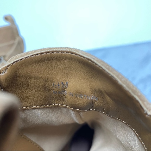 New! Linea Paolo Tan Wraparound Strap Bootie 6 1/2 M - Picture 11 of 14